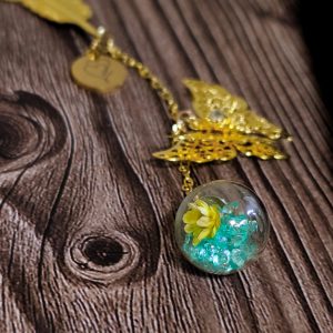 Marque Page Plume Or